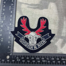 Load image into Gallery viewer, British Army Bullion Embroidered Blazer Badge - Seaforth Highlanders Regiment - The Militaria Shop