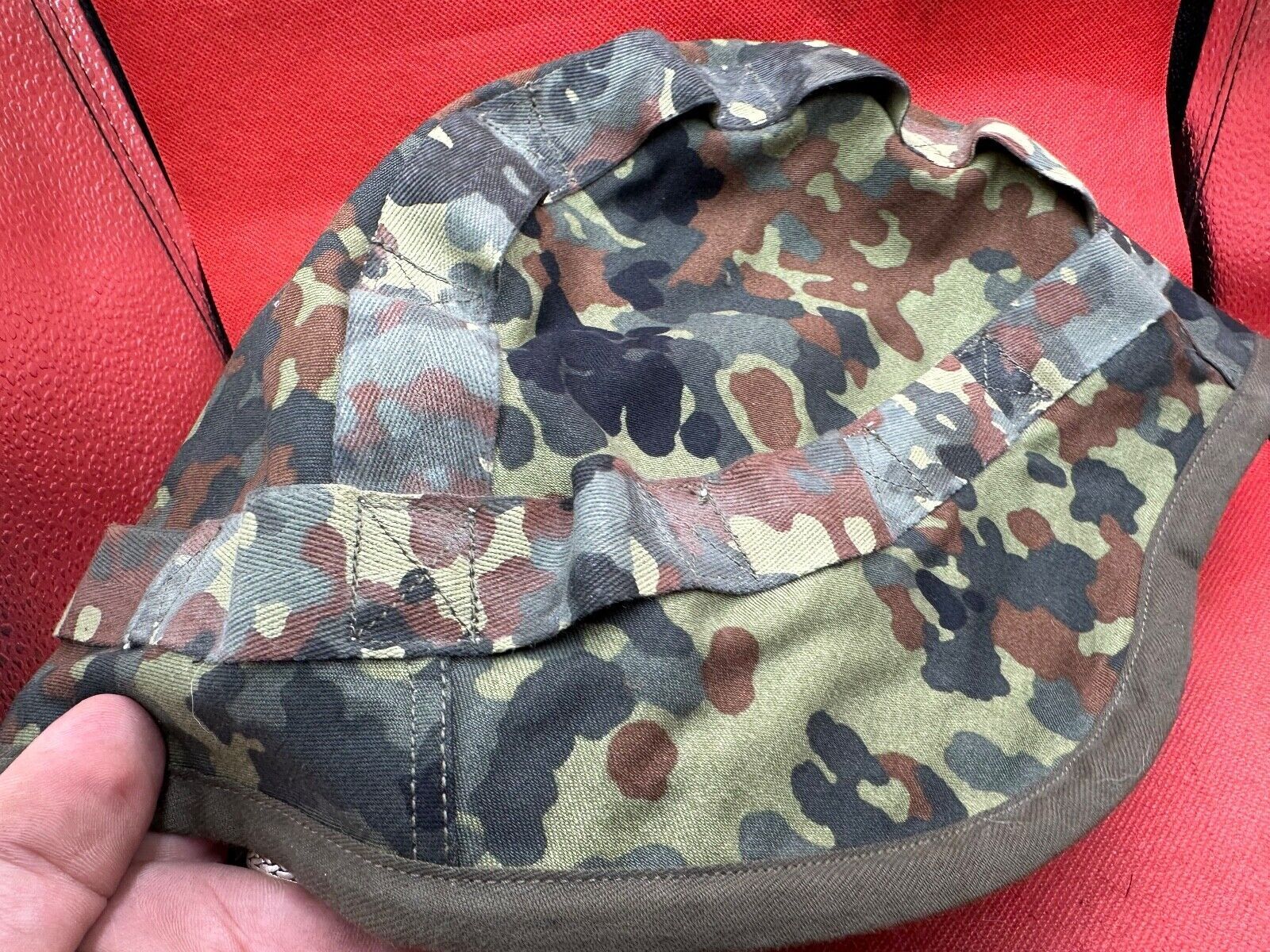Original Unissued Tarnmuster German Army Camouflaged Helmet Cover - The Militaria Shop