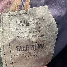 Load image into Gallery viewer, Genuine British Army DPM Camouflaged Rain Trousers Waterproof PVC - Size 70/80 - The Militaria Shop