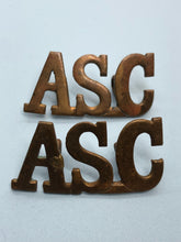 Load image into Gallery viewer, Original WW1 British Army Service Corps (A.S.C.) Shoulder Titles - The Militaria Shop