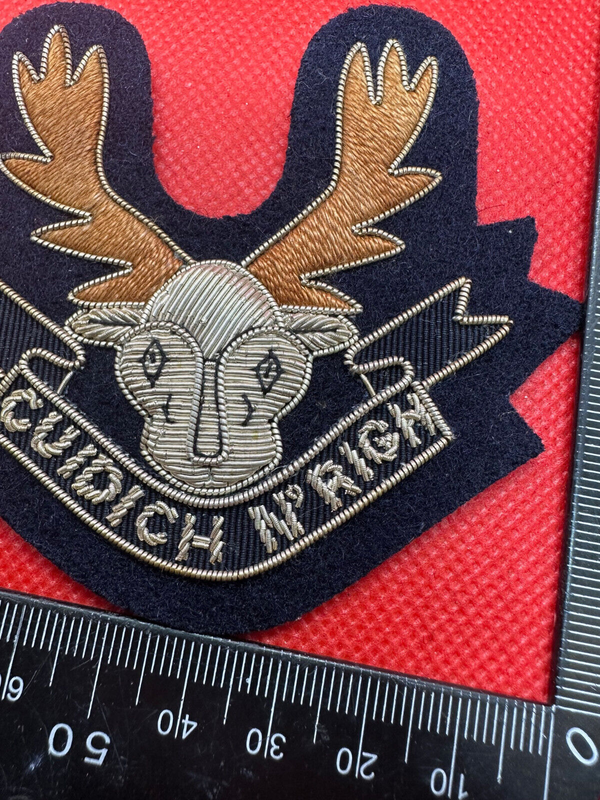British Army Bullion Embroidered Blazer Badge - Seaforth Highlanders Regiment - The Militaria Shop