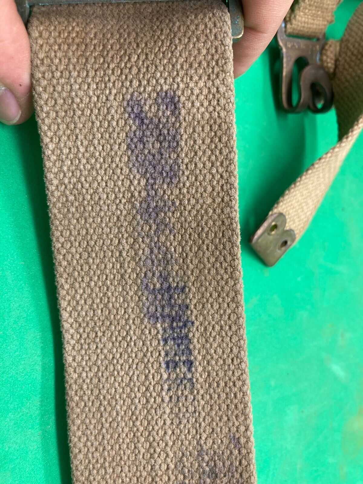 Original WW2 Pattern British Army L Straps Pair - 37 Pattern Webbing Haversack - The Militaria Shop