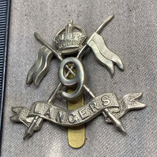 Charger l'image dans la galerie, Original WW2 British Army 9th Queen's Royal Lancers Cap Badge - The Militaria Shop