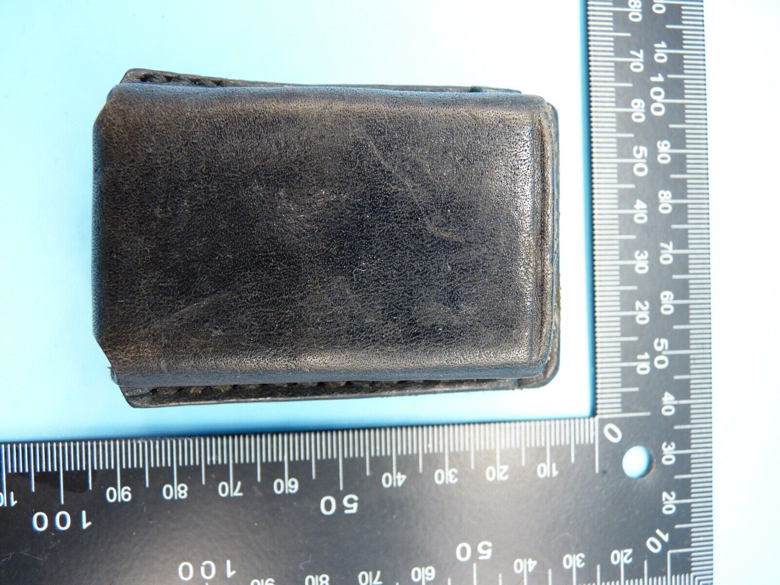 Black Leather CMP 45 Colt Auto 45 Single Mag Pouch - Price Western Leather - The Militaria Shop