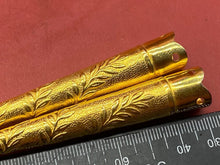 Charger l'image dans la galerie, Original Army Officers Dress Uniform Aguilette Tips - Gilt Washed & Unused P - The Militaria Shop