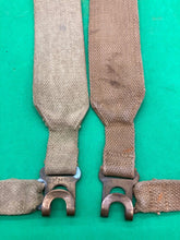 Load image into Gallery viewer, Original WW2 Pattern British Army L Straps Pair - 37 Pattern Webbing Haversack - The Militaria Shop