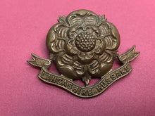 Load image into Gallery viewer, Original WW2 British Army Cap Badge - Lancashire Hussars - The Militaria Shop