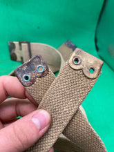 Load image into Gallery viewer, Original WW2 Pattern British Army L Straps Pair - 37 Pattern Webbing Haversack - The Militaria Shop