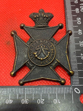 Load image into Gallery viewer, Victorian Crown The King's Royal Rifle Corps Blackened Cap Badge - The Militaria Shop