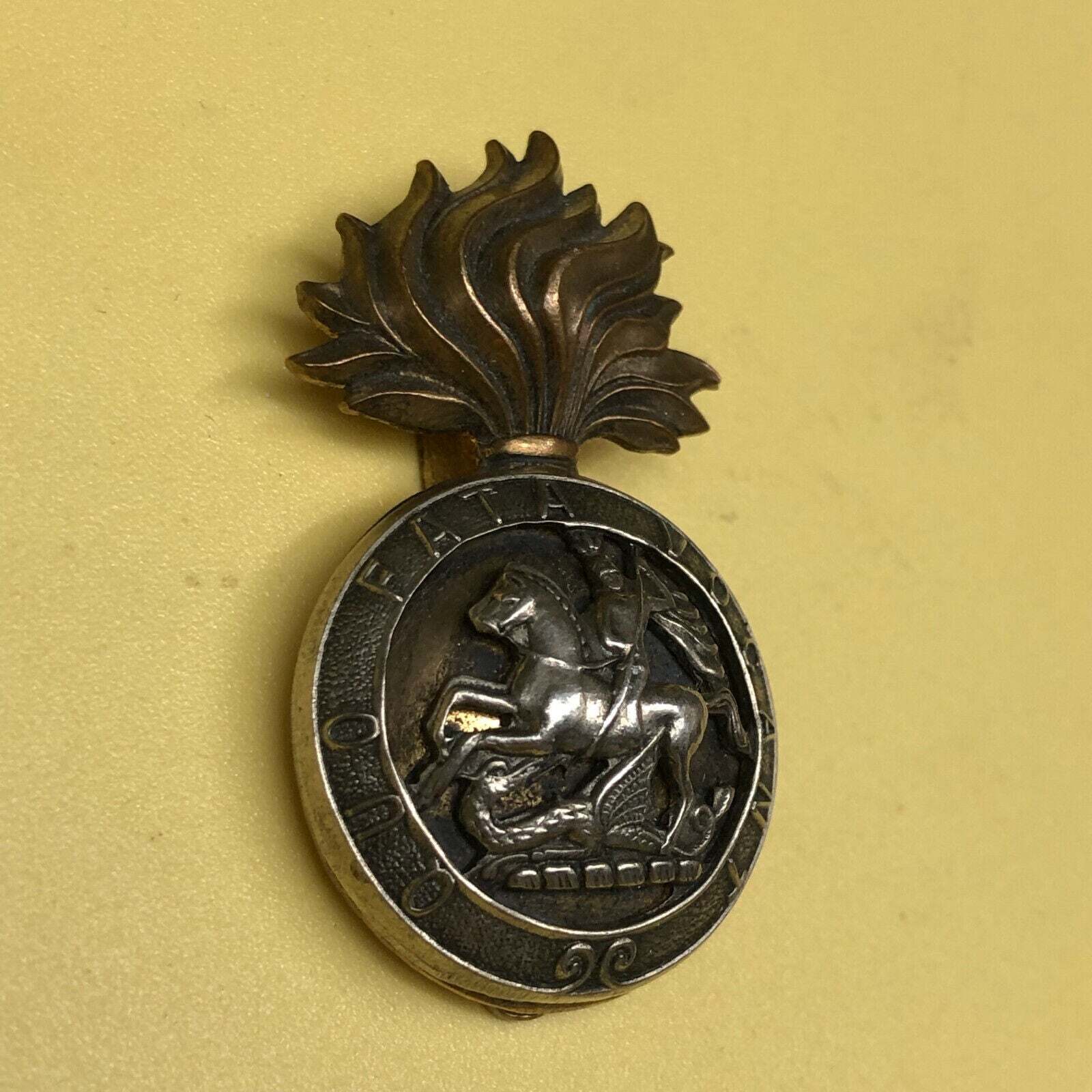 Original WW2 Era British Army Royal Northumberland Fusiliers Cap Badge - The Militaria Shop