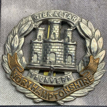 Load image into Gallery viewer, Original WW2 British Army Northamptonshire Regiment Cap Badge - The Militaria Shop