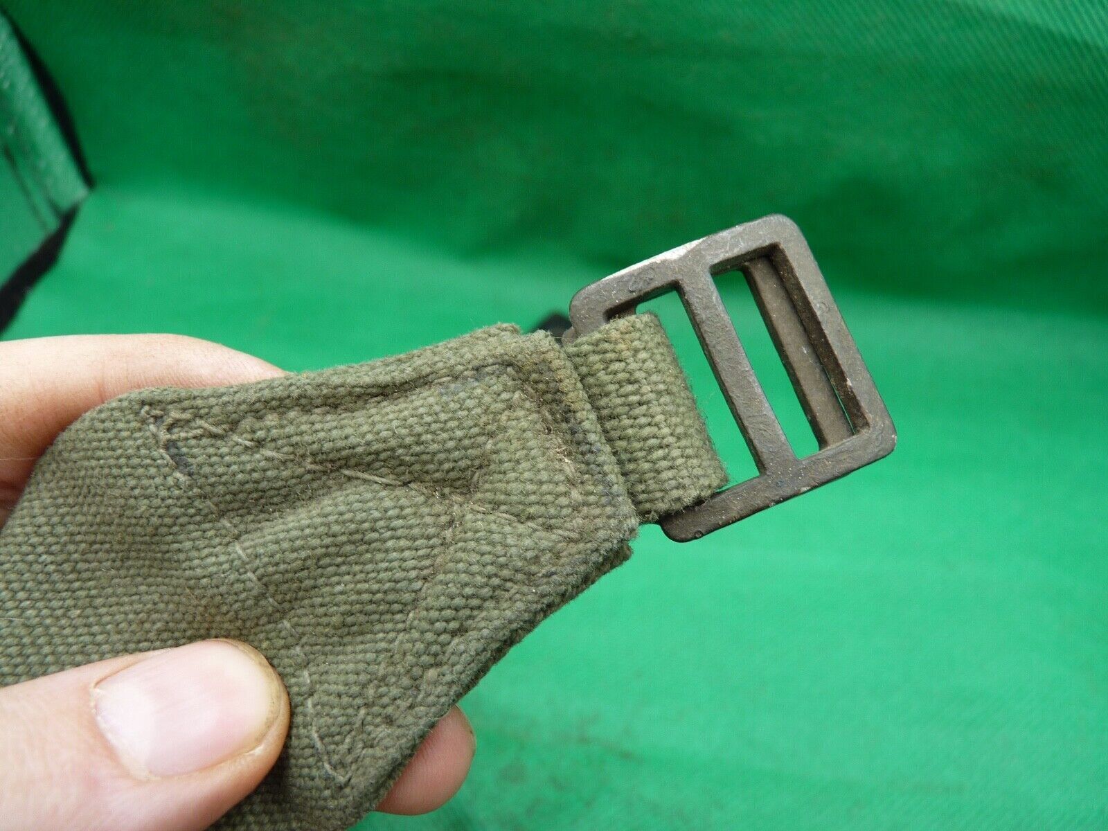 Original WW2 British Army 44 Pattern Equipment Strap - 1945 Dated - The Militaria Shop