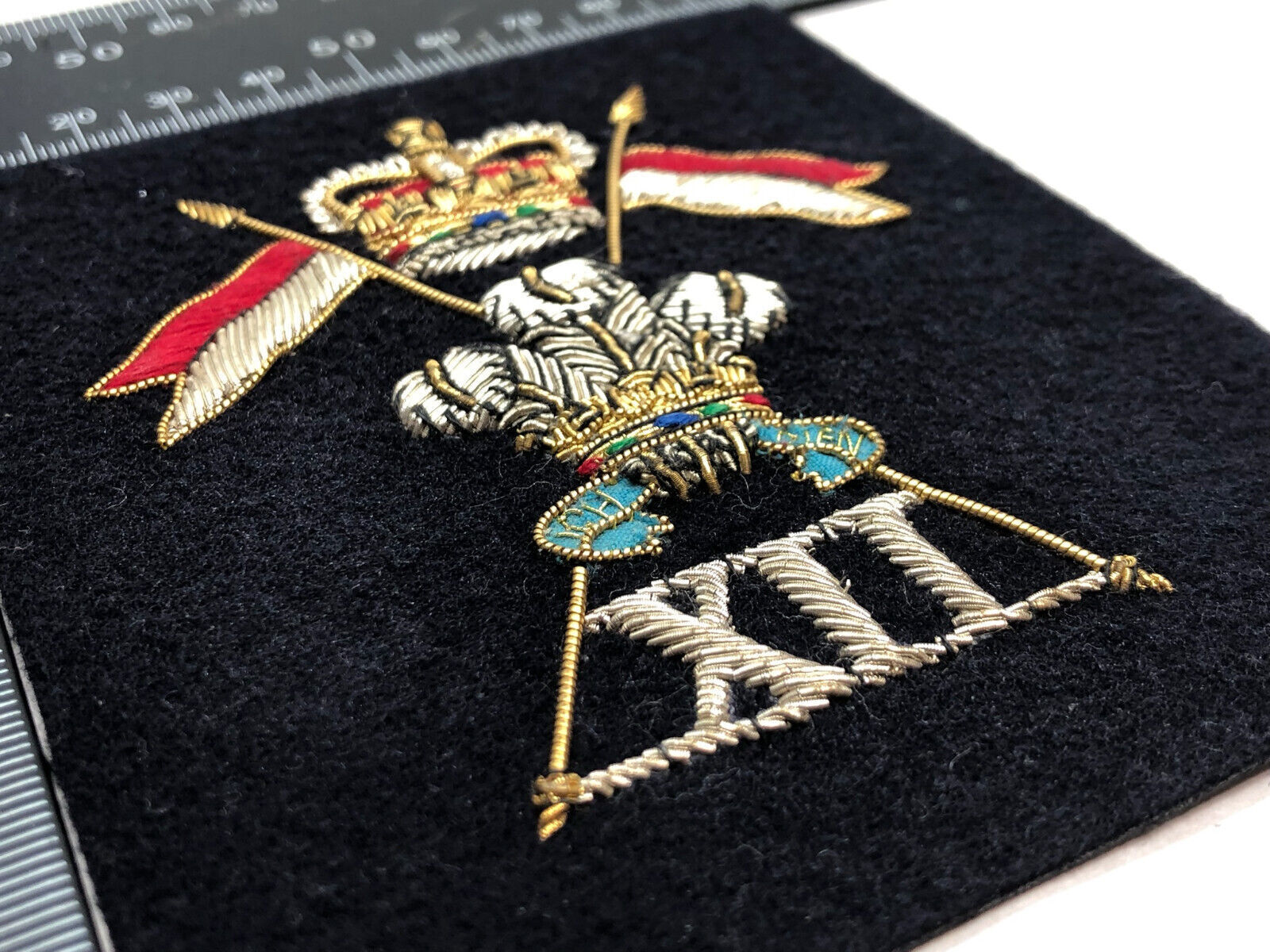 British Army Bullion Embroidered Blazer Badge - 12th Lancers - The Militaria Shop