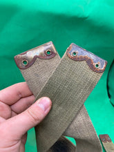 Load image into Gallery viewer, Original WW2 Pattern British Army L Straps Pair - 37 Pattern Webbing Haversack - The Militaria Shop