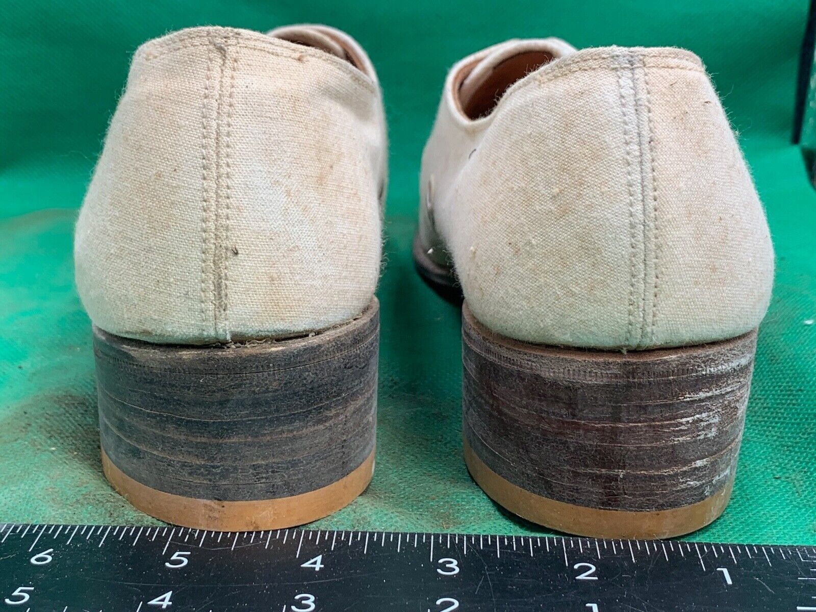 Original WW2 British Army Women's White Summer Shoes - ATS WAAF - Size 230s - The Militaria Shop