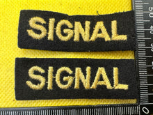 Load image into Gallery viewer, Original WW2 British Home Front Civil Defence Signal Shoulder Titles - The Militaria Shop