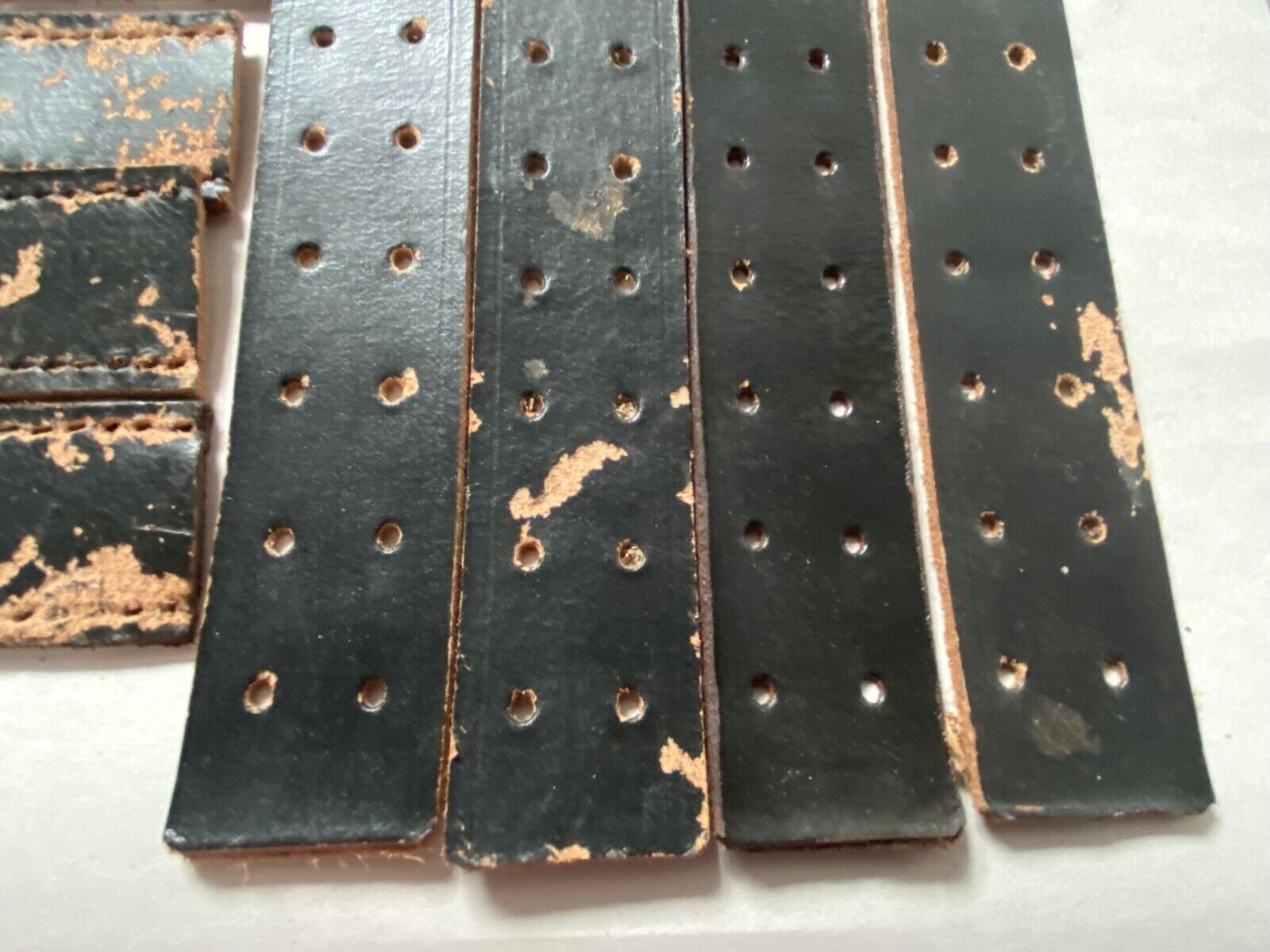 WW2 German Army belt leather fastening strip. Black leather reproduction. - The Militaria Shop