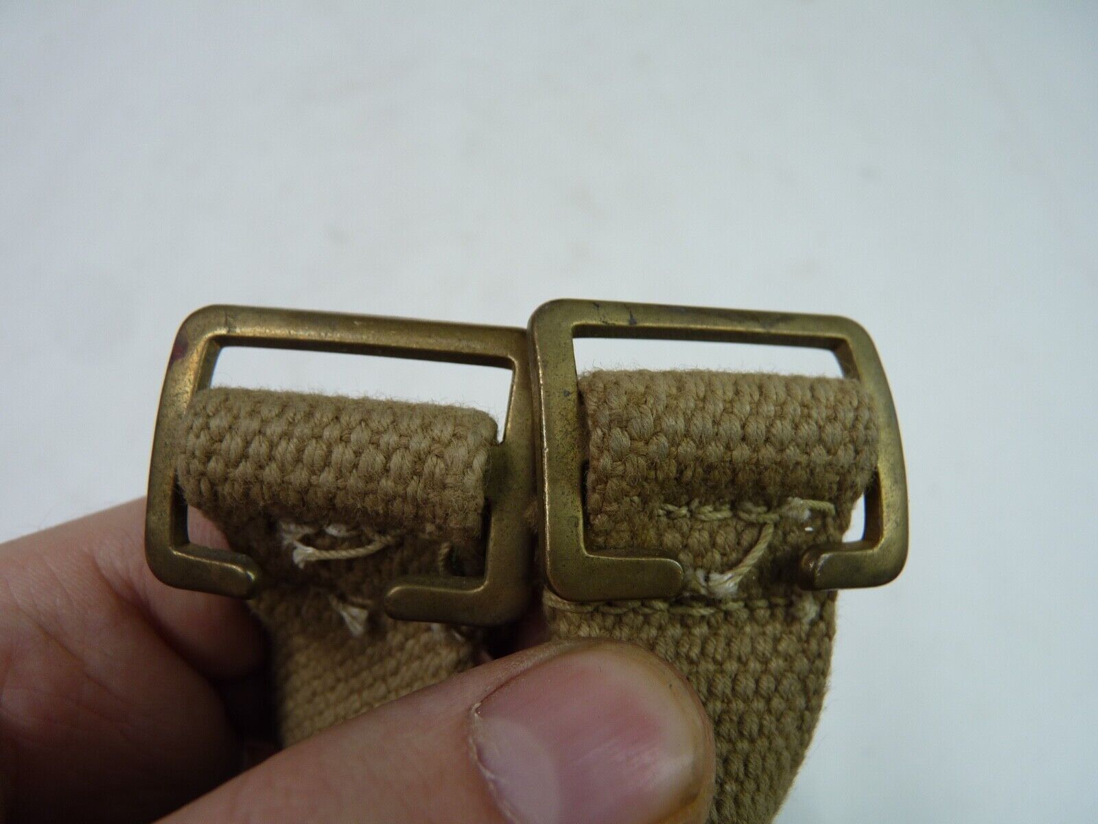 Original WW2 British Army Soldiers Water Bottle Carrier Harness - Dated 1943 - The Militaria Shop