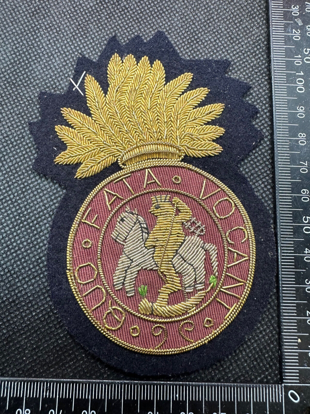 British Army Bullion Embroidered Blazer Badge - Royal Northumberland Regiment - The Militaria Shop