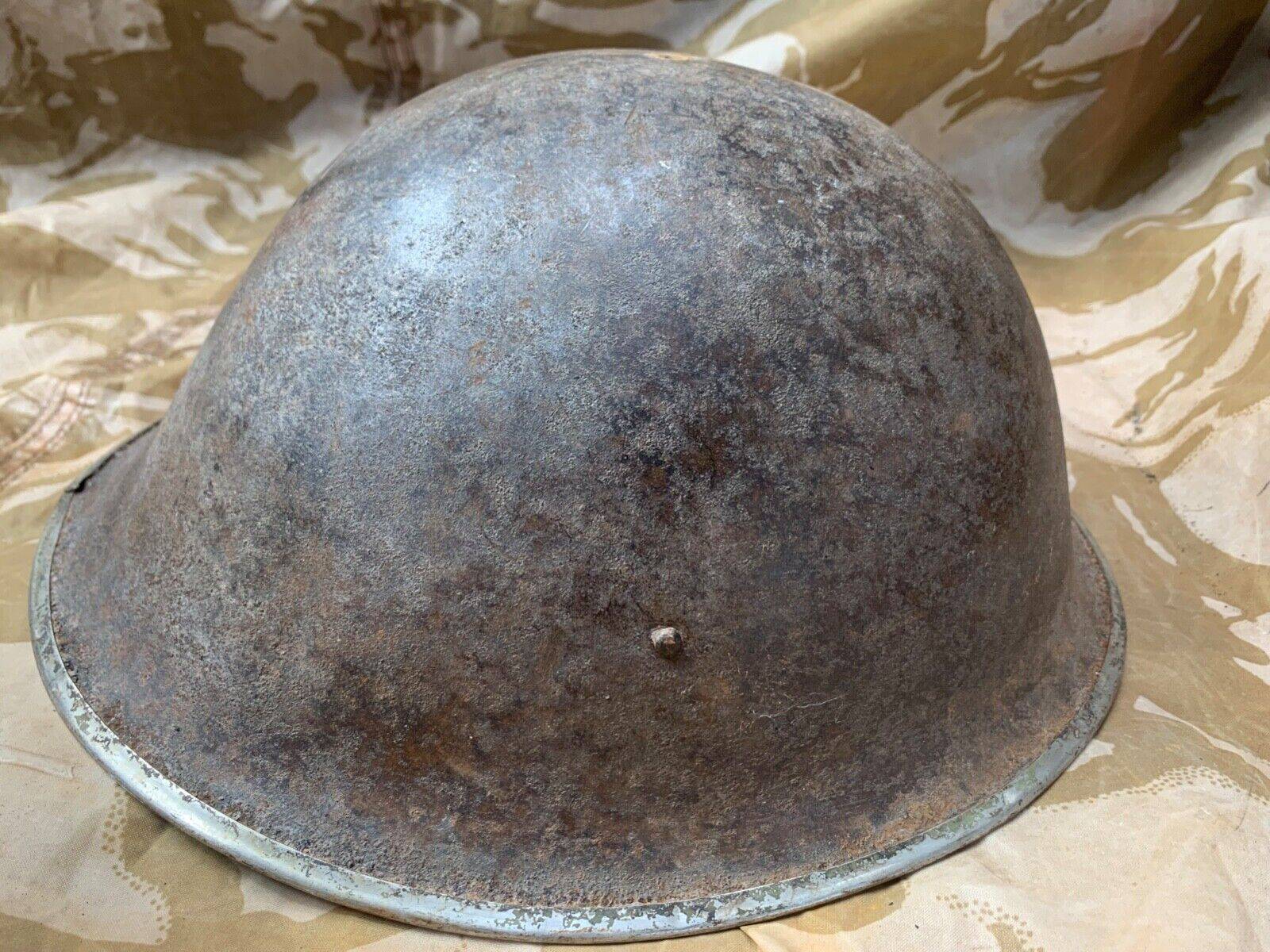 WW2 Mk3 High Rivet Turtle - British / Canadian Army Helmet - Nice Original - The Militaria Shop
