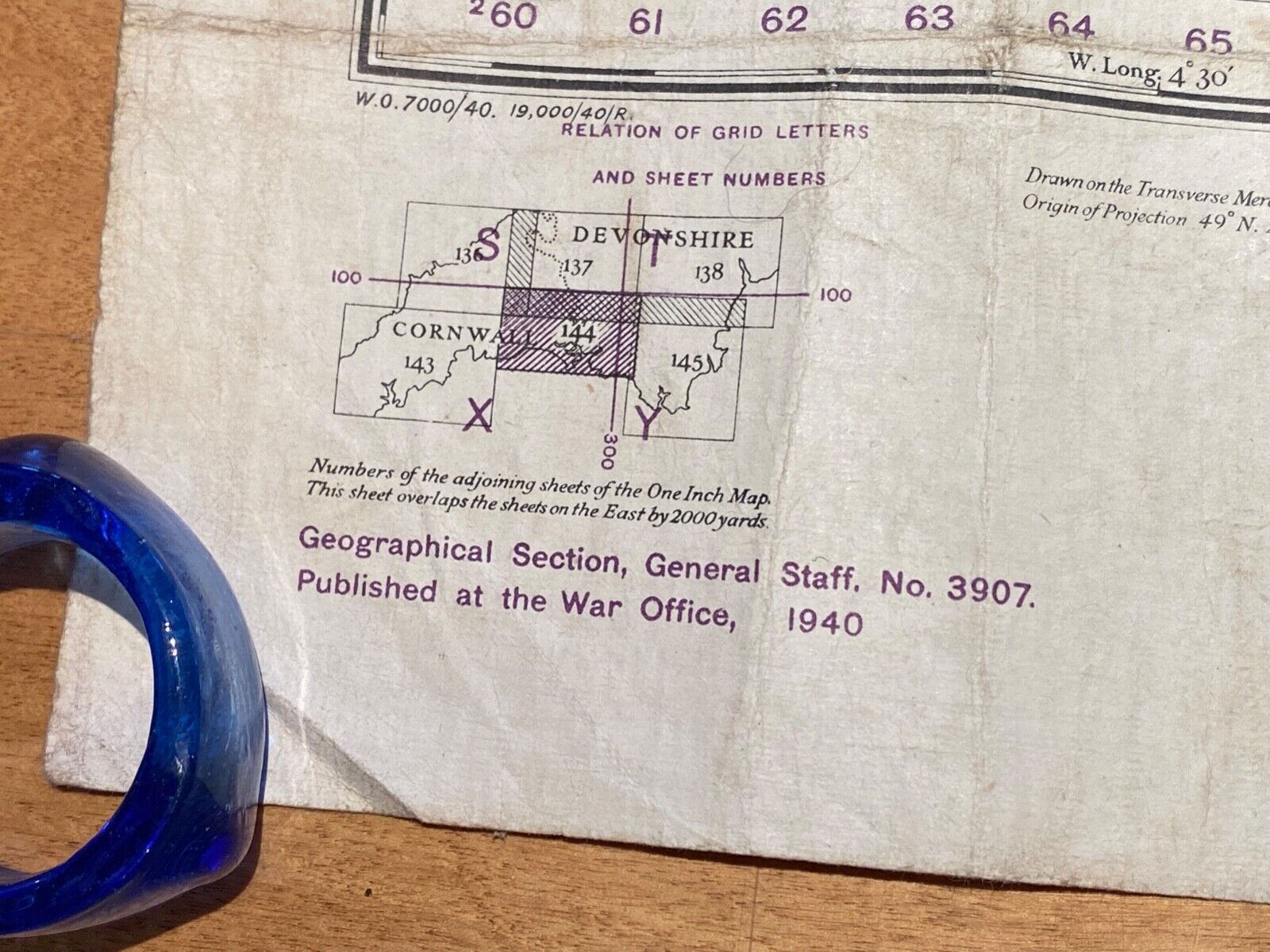 WW2 1940 British Army General Staff - War Office Army Map of PLYMOUTH. - The Militaria Shop