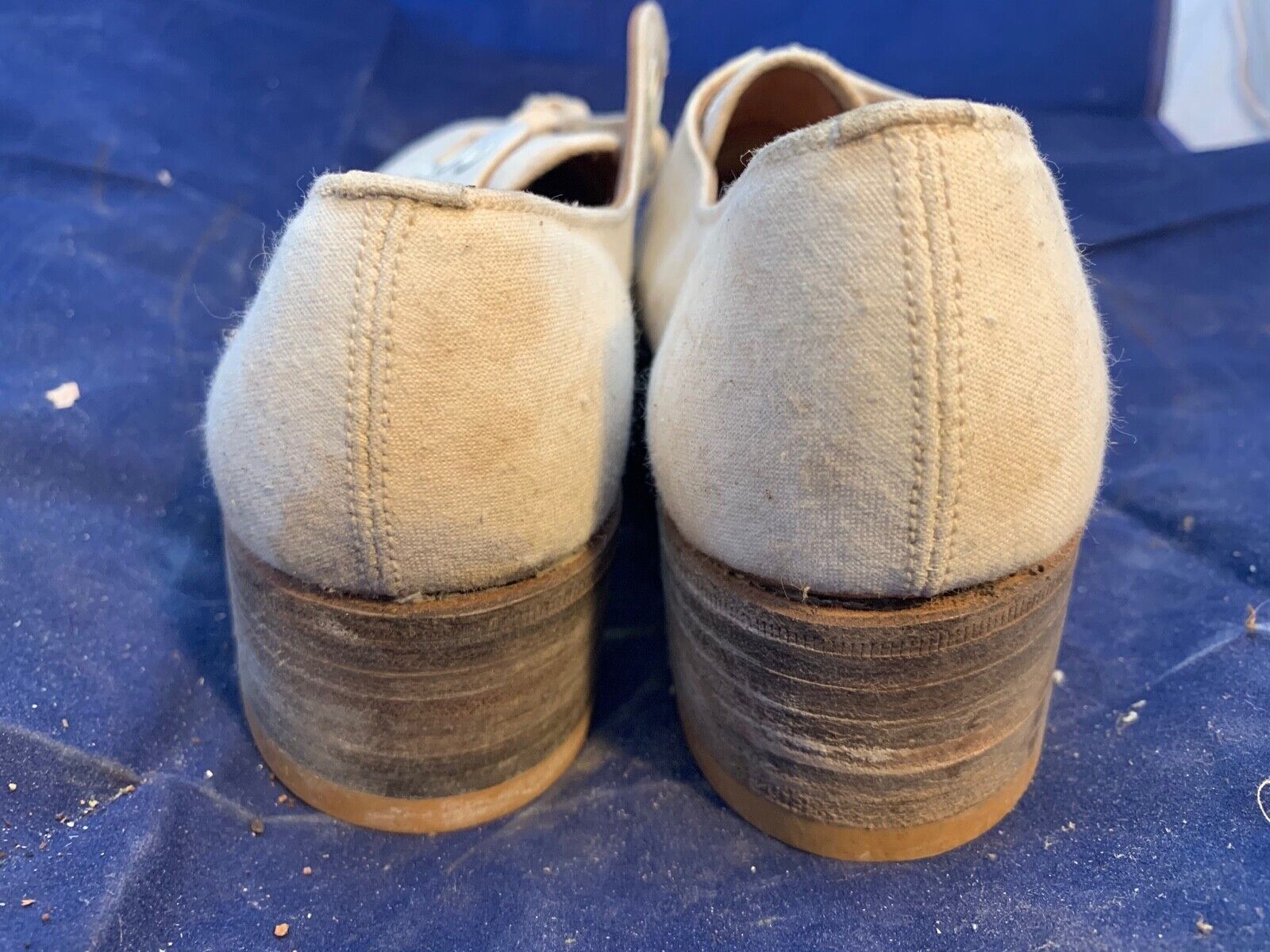 Original WW2 British Army Women's White Summer Shoes - ATS WAAF - Size 225s - The Militaria Shop