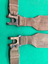 Load image into Gallery viewer, Original WW2 Pattern British Army L Straps Pair - 37 Pattern Webbing Haversack - The Militaria Shop