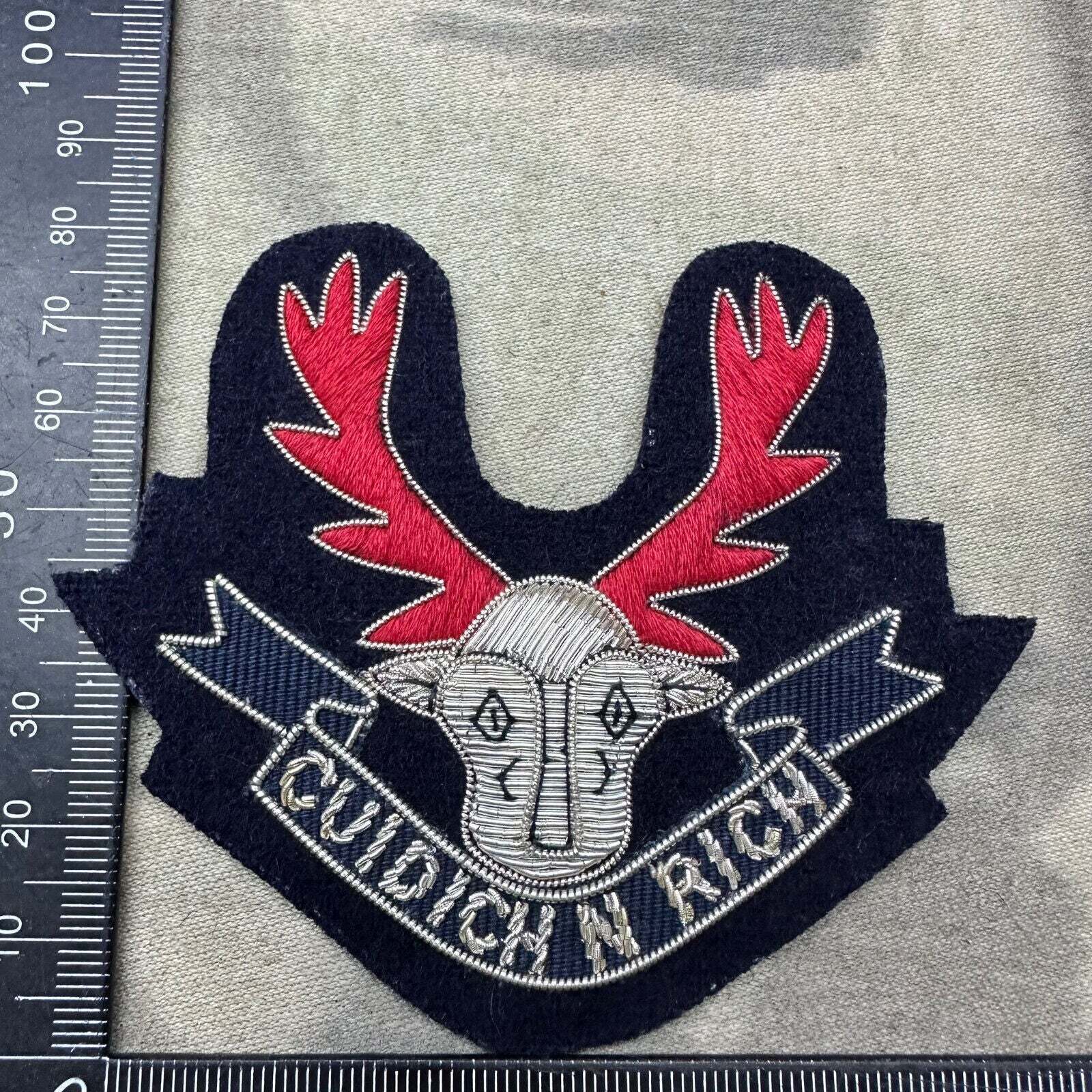 British Army Bullion Embroidered Blazer Badge - Seaforth Highlanders Regiment - The Militaria Shop