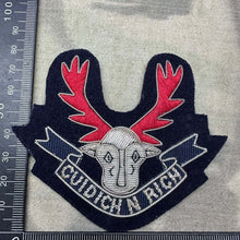 Load image into Gallery viewer, British Army Bullion Embroidered Blazer Badge - Seaforth Highlanders Regiment - The Militaria Shop