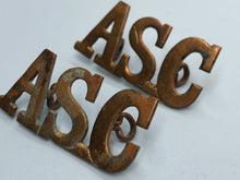 Load image into Gallery viewer, Original WW1 British Army Service Corps (A.S.C.) Shoulder Titles - The Militaria Shop