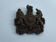 Load image into Gallery viewer, Original WW2 British Army Bakelite Economy GSC General Service Corps Cap Badge - The Militaria Shop