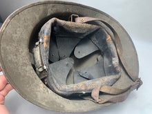 Load image into Gallery viewer, Original WW2 French Army M1926 Adrian Helmet - Divisional Markings - The Militaria Shop