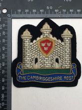 Lade das Bild in den Galerie-Viewer, British Army Bullion Embroidered Blazer Badge - The Cambridgeshire Regiment - The Militaria Shop