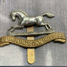 Load image into Gallery viewer, Original WW2 British Army Cap Badge - 3rd The King's Own Hussars - The Militaria Shop