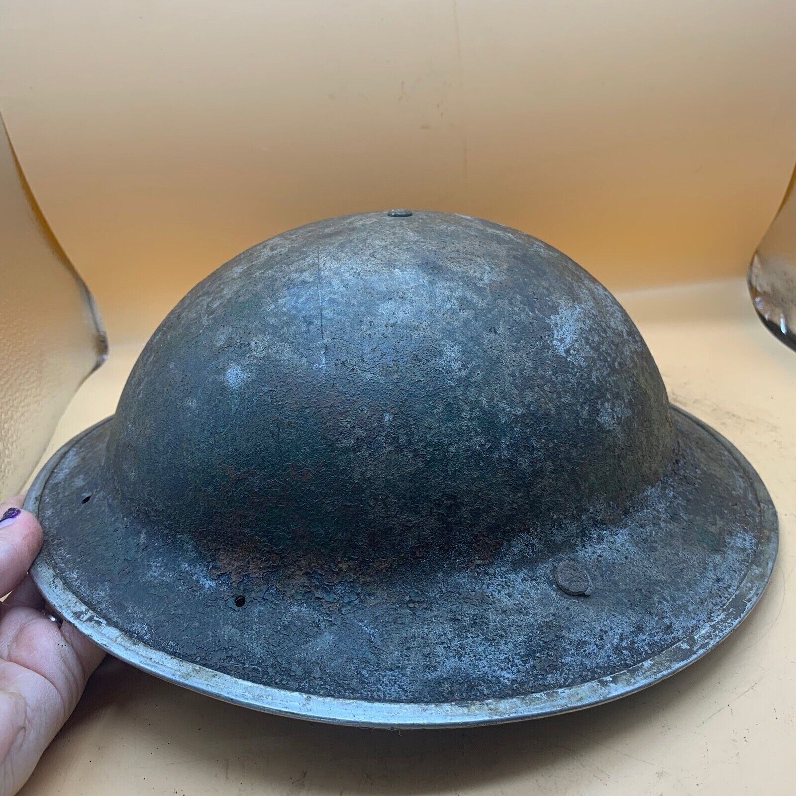 Original WW2 South African Army Mk2 Brodie Helmet - British Style Combat Helmet - The Militaria Shop