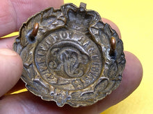 Load image into Gallery viewer, Original British Army Victorian Engineers Volunteers Cap Badge - The Militaria Shop