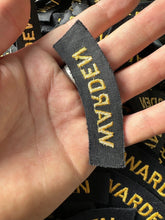 Charger l'image dans la galerie, 1 Pair of Original WW2 British Home Front Civil Defence Warden Shoulder Titles - The Militaria Shop