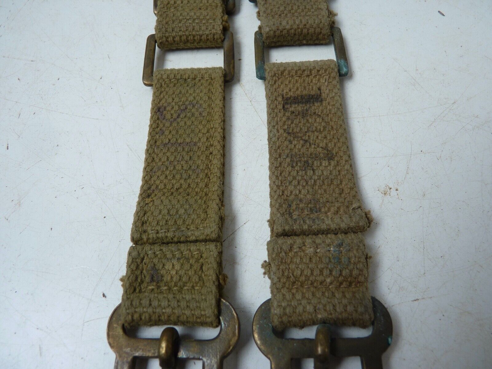 Original WW2 British Army 37 Pattern Webbing Brace Adaptor Pair - The Militaria Shop