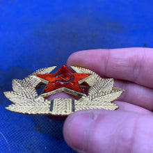Load image into Gallery viewer, Original Russian Army Soviet Cap Badge - Hammer & Sickle - The Militaria Shop