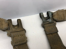 Load image into Gallery viewer, Original WW2 British Army 37 Pattern L Straps Pair - Wartime Dated - The Militaria Shop