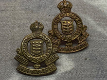 Load image into Gallery viewer, Original British Army WW1 / WW2 Royal Army Ordnance Corps Collar Badges - The Militaria Shop