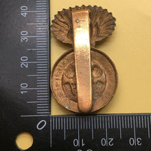 Load image into Gallery viewer, Original WW2 British Army Cap Badge - Royal Welch Fusiliers Regiment RWF - The Militaria Shop