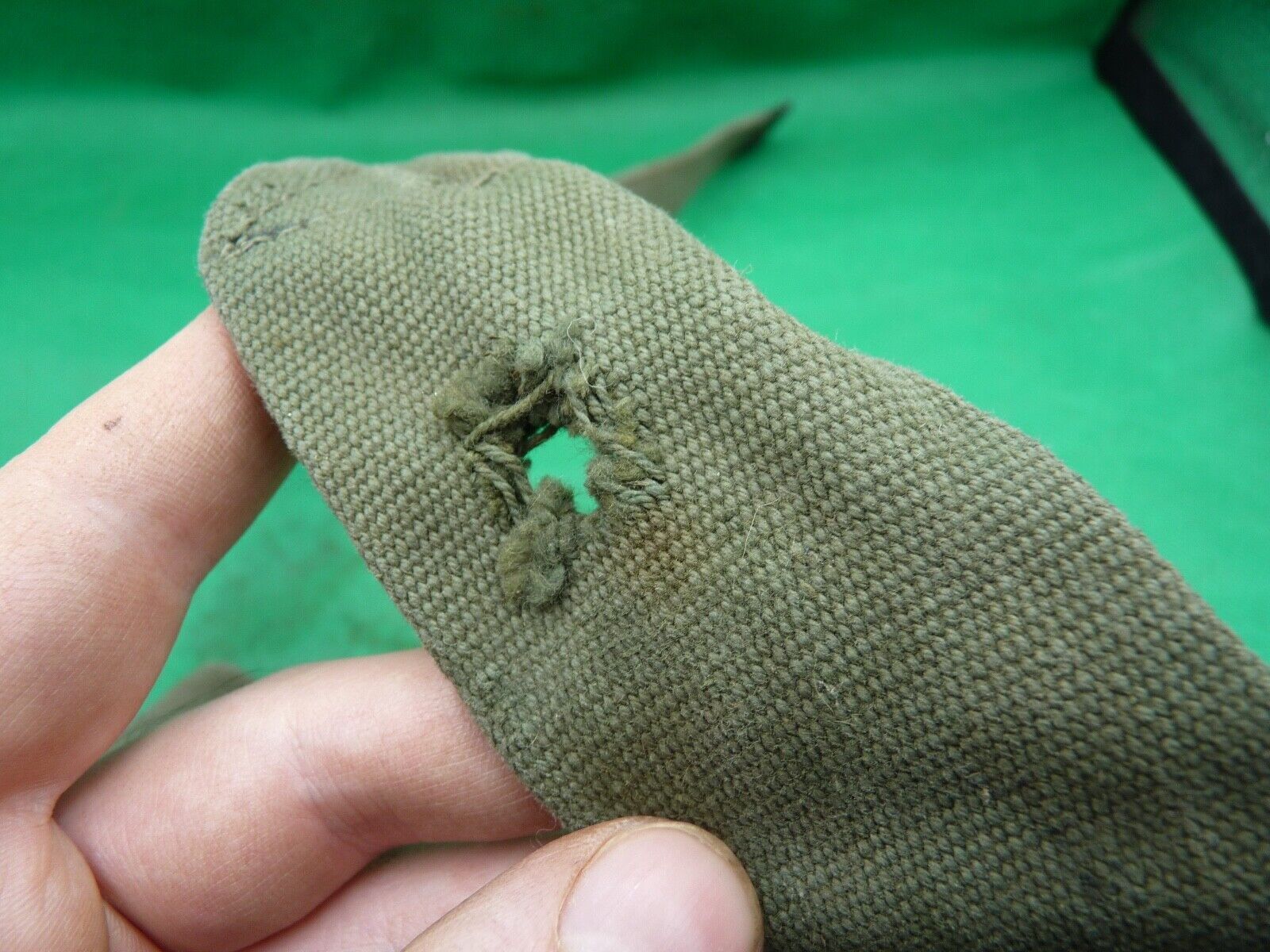 Original WW2 British Army 44 Pattern Equipment Strap - 1945 Dated - The Militaria Shop