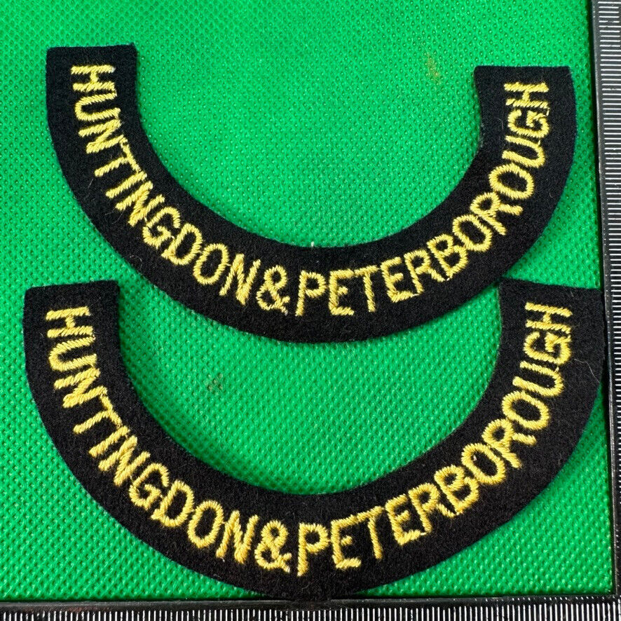Original WW2 British Home Front Civil Defence Huntingdon & Peter Shoulder Ti - The Militaria Shop