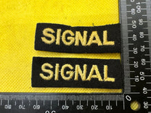Load image into Gallery viewer, Original WW2 British Home Front Civil Defence Signal Shoulder Titles - The Militaria Shop