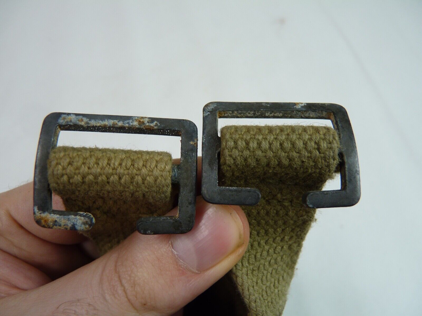 Original WW2 British Army Soldiers Water Bottle Carrier Harness - Dated 1945 - The Militaria Shop