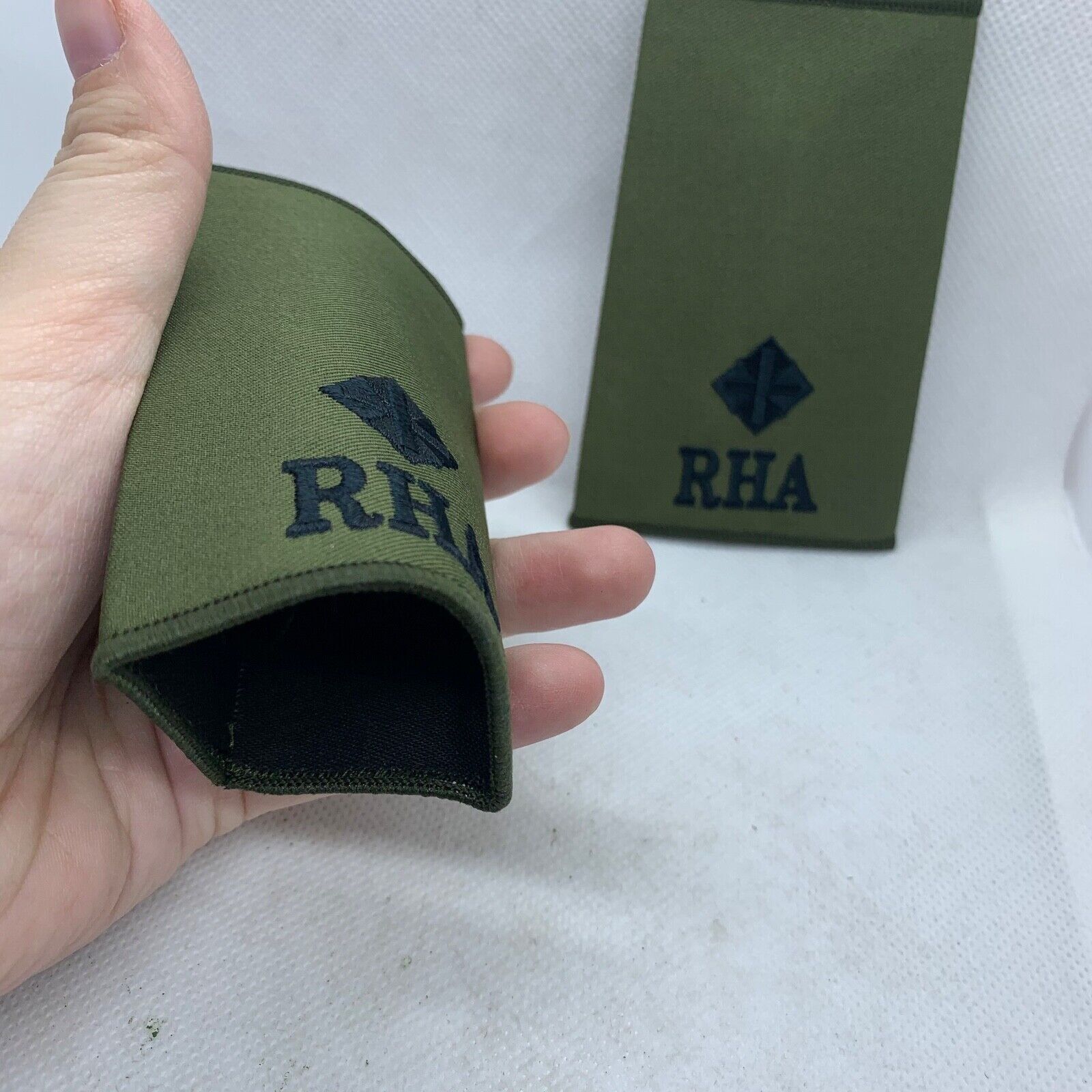 RHA Royal Horse OD Green Rank Slides / Epaulette Pair Genuine British Army - NEW - The Militaria Shop