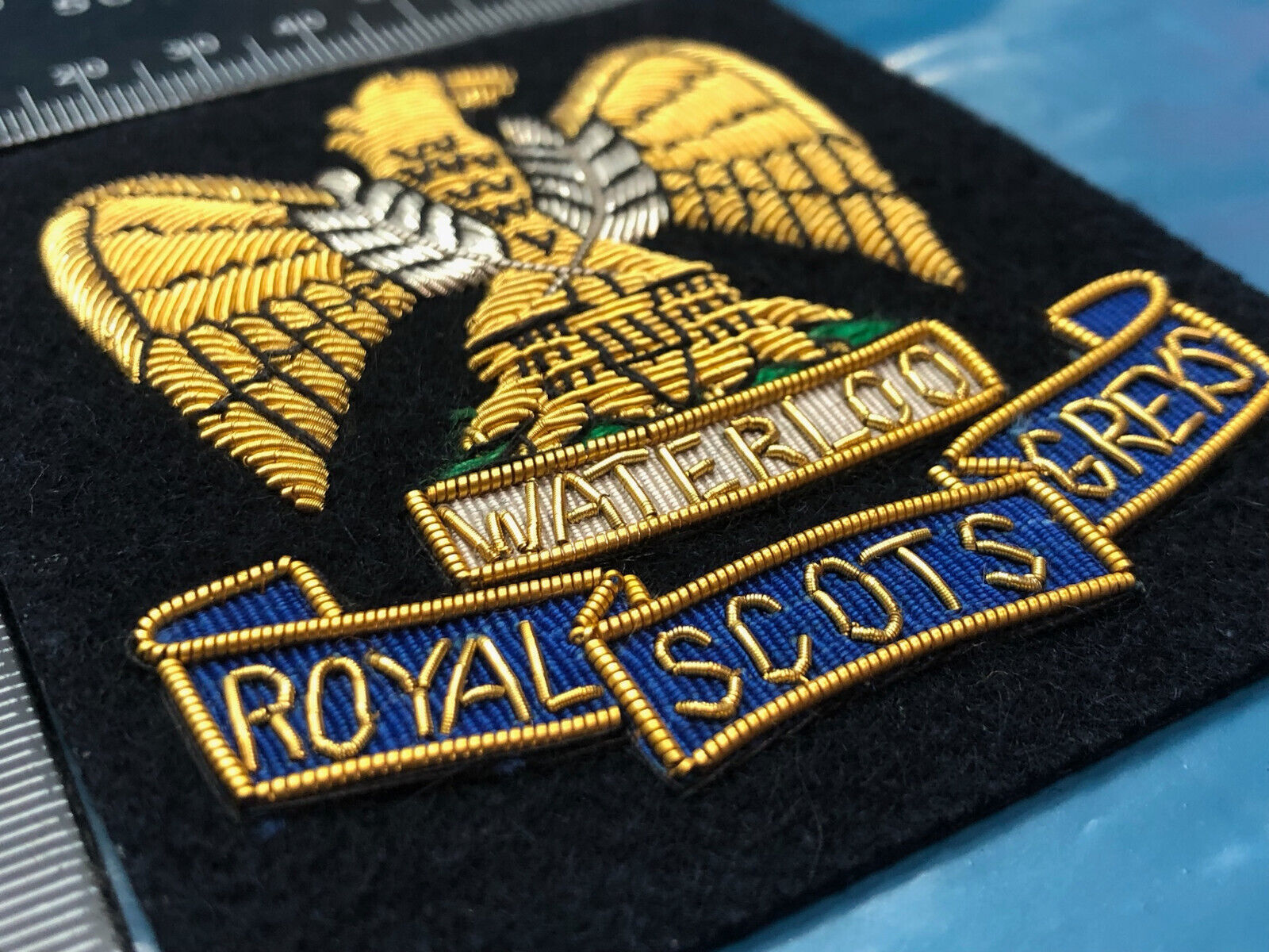 British Army Bullion Embroidered Blazer Badge - Royal Scots Greys - The Militaria Shop