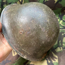 Load image into Gallery viewer, Original WW2 British / Canadian Army Mk3 Turtle Helmet & Liner - The Militaria Shop