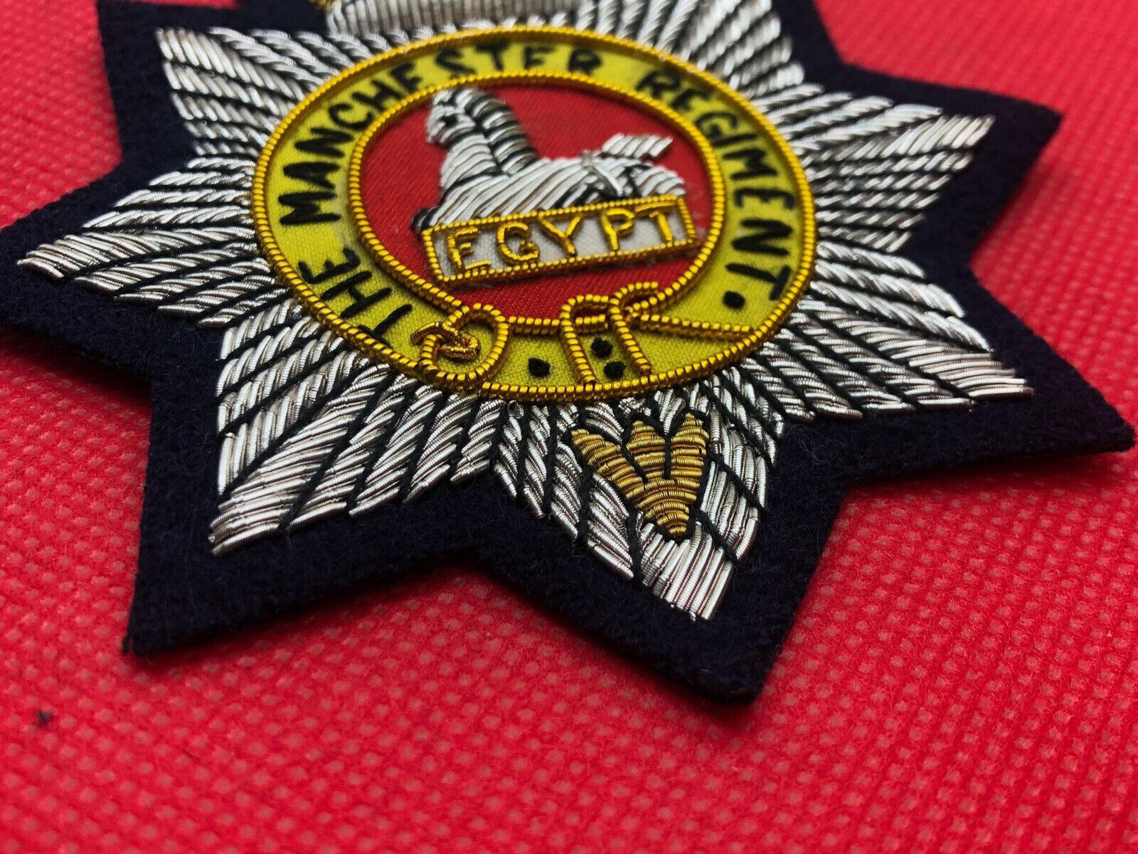 British Army Bullion Embroidered Blazer Badge - Manchester Regiment - The Militaria Shop
